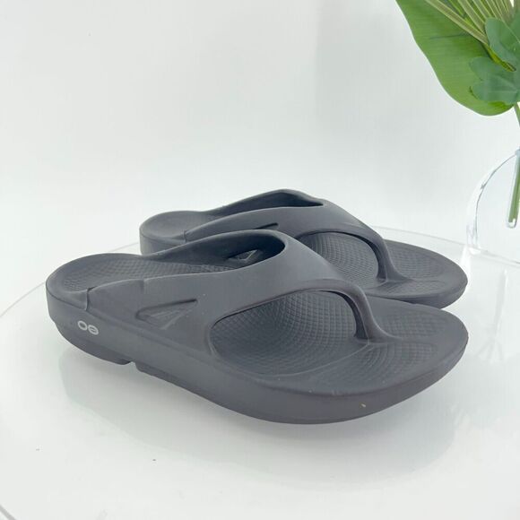 Oofos Men's OOriginal Sandal Size 8 Recovery Sport Slide Stress Relief Black - Picture 1 of 13